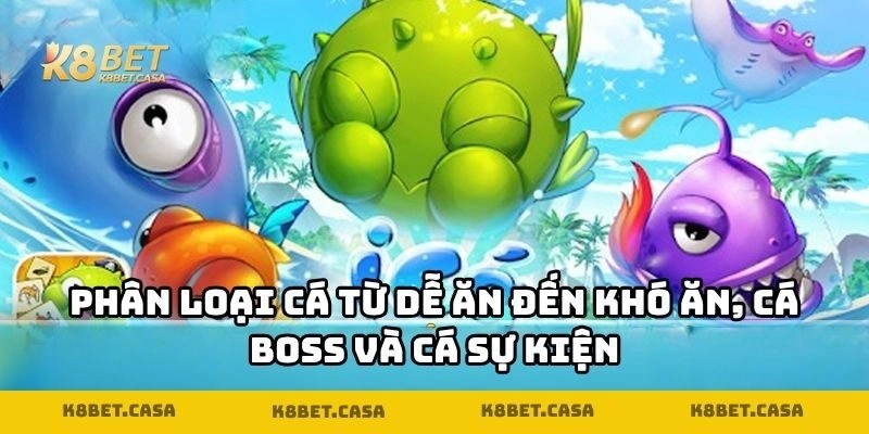 Phân loại cá từ dễ ăn đến khó ăn, cá boss và cá sự kiện